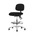 Ergonomic Chair, No Arms, 21-1/2" to 29" Height, Black