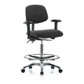 Ergonomic Chair, Adjustable Arms, 26-1/4" to 36" Height, Black
