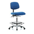Ergonomic Chair, No Arms, 26-1/4" to 36" Height, Blue