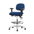 Ergonomic Chair, Adjustable Arms, 26-1/4" to 36" Height, Blue