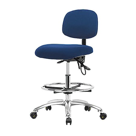 Ergonomic Chair, No Arms, 26-1/4" to 36" Height, Blue