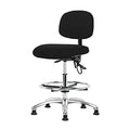 Ergonomic Chair, No Arms, 26-1/4" to 36" Height, Black