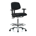 Ergonomic Chair, Adjustable Arms, 26-1/4" to 36" Height, Black