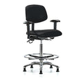Ergonomic Chair, Adjustable Arms, 26-1/4" to 36" Height, Black