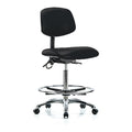 Ergonomic Chair, No Arms, 26-1/4" to 36" Height, Black