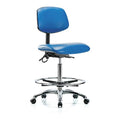 Ergonomic Chair, No Arms, 26-1/4" to 36" Height, Blue