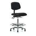 Ergonomic Chair, No Arms, 26-1/4" to 36" Height, Black