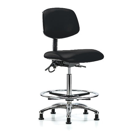 Ergonomic Chair, No Arms, 26-1/4" to 36" Height, Black