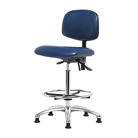 Ergonomic Chair, No Arms, 26-1/4" to 36" Height, Blue