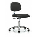 Clean Room Chair Ergonomic Chair, 18-1/2" to 23-3/4" Height, Vinyl, Black