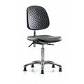 Clean Room Chair Ergonomic Chair, No Arms, 20-1/4" to 28" Height, Polyurethane, Black