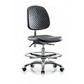 Clean Room Chair Ergonomic Chair, No Arms, 20-1/4" to 28" Height, Polyurethane, Black