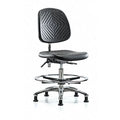 Clean Room Chair Ergonomic Chair, No Arms, 20-1/4" to 28" Height, Polyurethane, Black
