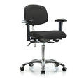 Clean Room Chair Ergonomic Chair, Adjustable Arms, 21-1/2" to 29" Height, Vinyl, Black