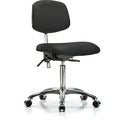 Clean Room Chair Ergonomic Chair, No Arms, 21-1/2" to 29" Height, Vinyl, Black