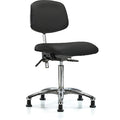 Clean Room Chair Ergonomic Chair, No Arms, 21-1/2" to 29" Height, Vinyl, Black