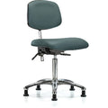 Clean Room Chair Ergonomic Chair, No Arms, 21-1/2" to 29" Height, Vinyl, Colonial Blue