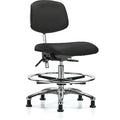 Clean Room Chair Ergonomic Chair, No Arms, 21-1/2" to 29" Height, Vinyl, Black