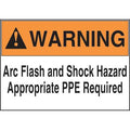 Warning Label,Arc Flash,3-1 in,Adhesive Paper,100/RL, PK100