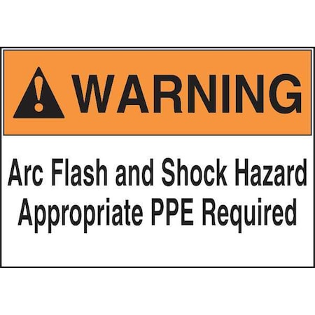 Warning Label,Arc Flash,3-1 in,Adhesive Paper,100/RL, PK100