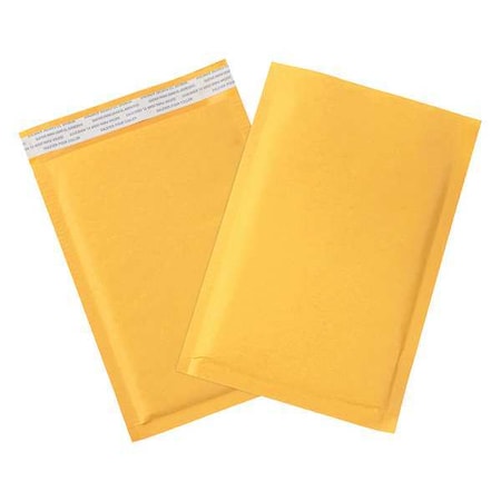 Self-Seal Bubble Mailers, No 0, 6"x10", Kraft, PK25