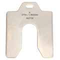 Slotted Shim 2 x 2" x 0.075", Pk10
