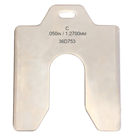 Slotted Shim 4 x 4" x 0.050", Pk10