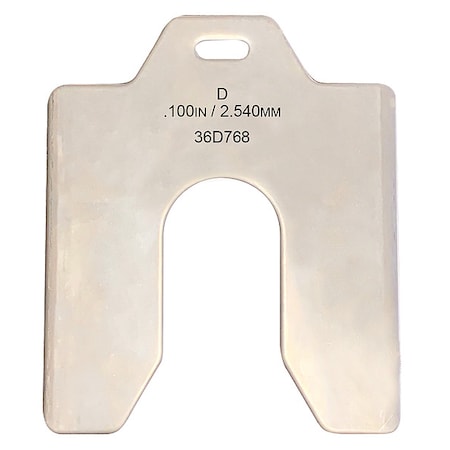 Slotted Shim 5 x 5" x 0.100", Pk5