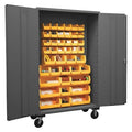 Heavy Duty Bin Cabinet, 48 in W, 80 in H, 24"" D, 42 Bins