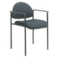 Guest Chair, Black Seat, Black Back, 24" W 22-1/2" L 30-1/4" H, Fixed, Fabric Seat