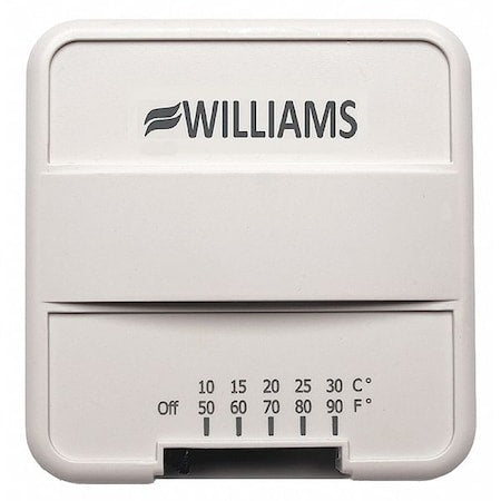 Wall Mount Gas Htr Thermostat, Whte