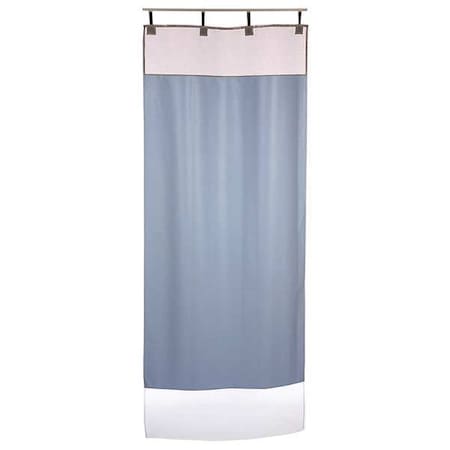 Shower Curtain System, Plastic, Blue, 40"" W, 93"" L