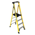 Podium Stepladder, 4 ft, Fiberglass, 375 lb