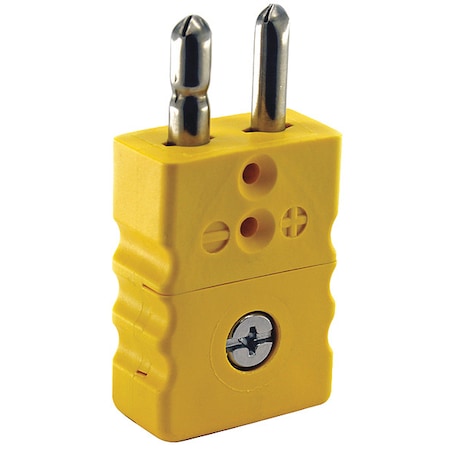 Thermocouple Plug,K,Yellow,Standard