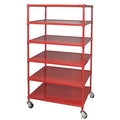 Mobile Metal Shelving Unit, 24"D x 36"W x 67"H, 6 Shelves, Steel