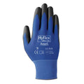 Coated Gloves, Polyurethane, Sandy, Palm, 3 Abrasion Level, Blue, M (8) 1 PR
