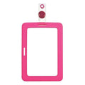 Badge Holder, Rubberized, Pink, PK2