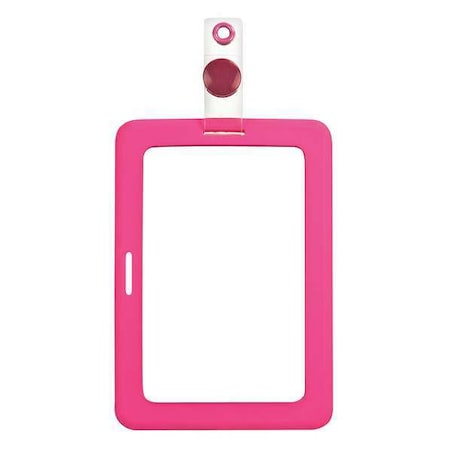 Badge Holder, Rubberized, Pink, PK2