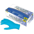 Disposable Nitrile Gloves, Food Grade, Palm Thickness 4 mil, Powder-Free, 2XL, (11), Blue, PK100