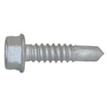 Self-Drilling Screw, 1/4" x 1 in, Climaseal Steel Flange Hex Head External Hex Drive, 250 PK