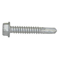 Self-Drilling Screw, 1/4" x 1-1/2 in, Climaseal Steel Flange Hex Head External Hex Drive, 250 PK