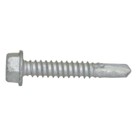 Self-Drilling Screw, 1/4" x 1-1/2 in, Climaseal Steel Flange Hex Head External Hex Drive, 250 PK