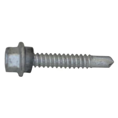 Self-Drilling Screw, 1/4" x 1-1/2 in, Climaseal Steel Flange Hex Head External Hex Drive, 250 PK