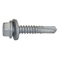 Self-Drilling Screw, 1/4" x 1-1/4 in, Climaseal Steel Flange Hex Head External Hex Drive, 250 PK
