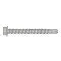 Self-Drilling Screw, 1/4" x 2-1/2 in, Climaseal Steel Flange Hex Head External Hex Drive, 100 PK