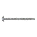 Self-Drilling Screw, 1/4" x 3 in, Climaseal Steel Flange Hex Head External Hex Drive, 100 PK