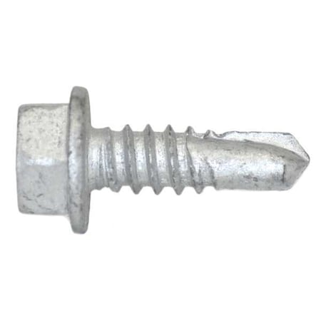 Self-Drilling Screw, 1/4" x 3/4 in, Climaseal Steel Flange Hex Head External Hex Drive, 500 PK