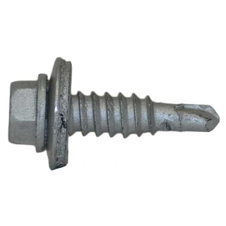 Self-Drilling Screw, 1/4" x 7/8 in, Climaseal Steel Flange Hex Head External Hex Drive, 500 PK