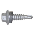 Self-Drilling Screw, 1/4" x 7/8 in, Climaseal Steel Flange Hex Head External Hex Drive, 500 PK
