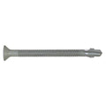 Self-Drilling Screw, 1/4" x 3 in, Climaseal Steel Flat Head Phillips Drive, 100 PK